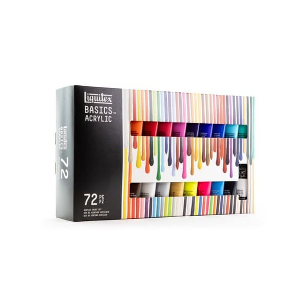 Akrylfärgsset med 72 x 22 ml tuber - Liquitex Basics