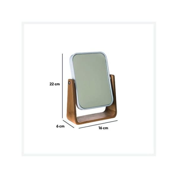 Spegel 16x22cm bambu "Naturéo" vit - 5 five simply smart