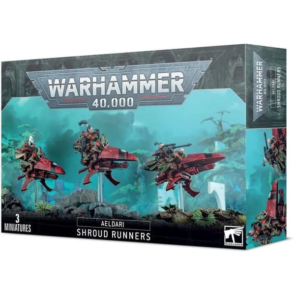 Figurspel Games Workshop Warhammer 40k - Aeldari Mirage-löpare - grön/röd