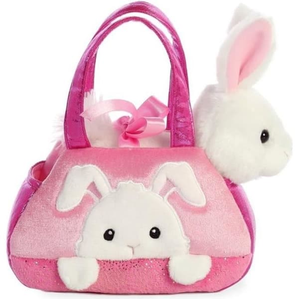 Doudou - AURORA - Vit kanin - 20 cm - Korg - Unisex