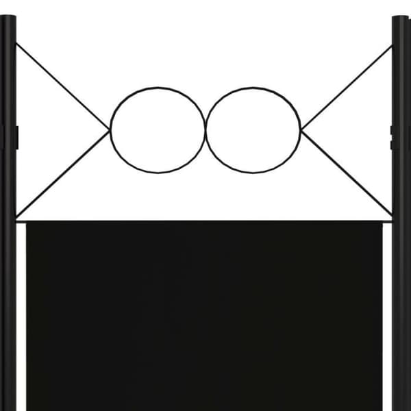 vidaXL Skärmvägg 3 paneler Svart 120x180 cm
