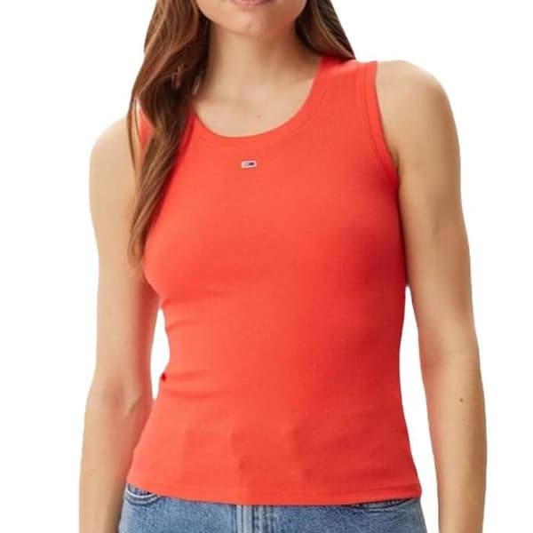 Röd Topp Dam Tommy Hilfiger Essential BDS