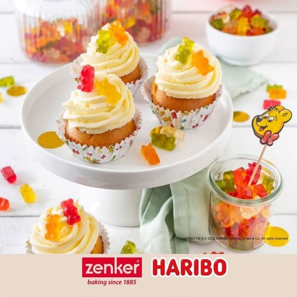 Set med 48 dekorerade pinnar Zenker Haribo