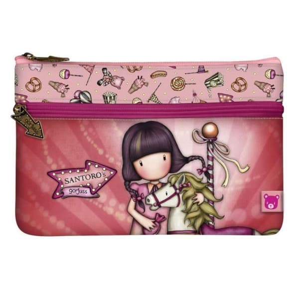 Skolmaterial - Gorjuss - Karusell - Lax - Polyester - 23.4 x 15.5 x 1.5 cm