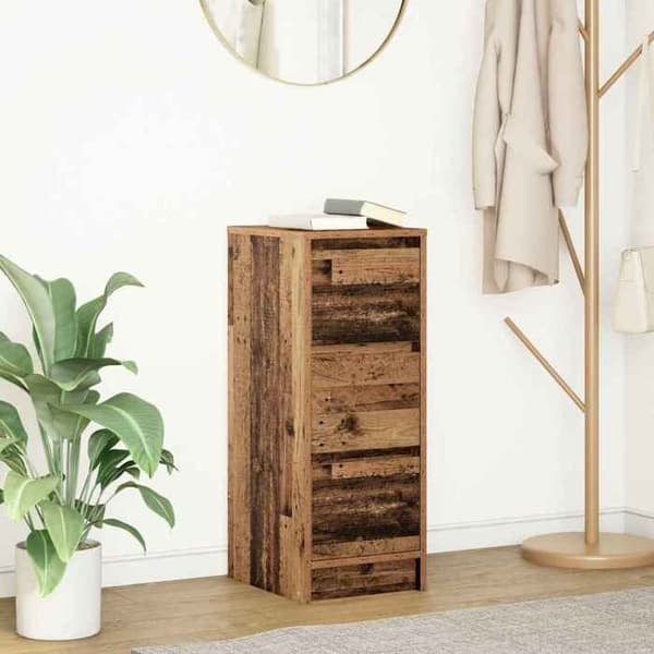 vidaXL Buffé gammalt trä 29,5x34x76 cm ingenjörsträ 861641