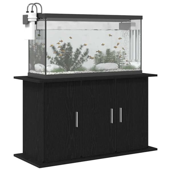 Akvarieställning - Svart ek - 101x41x58 cm - Ingenjörsträ - Lätt montering