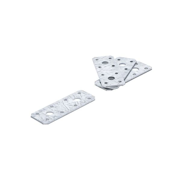 Set med 4 BGS TECHNIC platta fästplattor - 100 x 35 x 2 mm - 80784