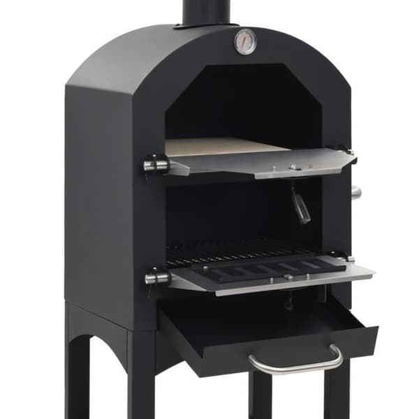 vidaXL Utomhus Träkol Pizza Ugn Fireclay Stone