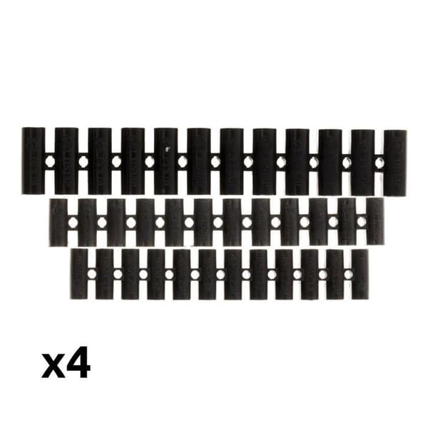Parti 4 klämmor 1x4mm² + 1x6mm² + 2x10mm² Svart - Zenitech