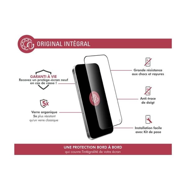 Smartphone skärmskydd Forceglass Pack FGOG 2.5D IP16 Plus + 2 GRS linsskydd