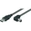 USB 2.0 A/B Anslutningskabel Svart 0,5 m-Cab