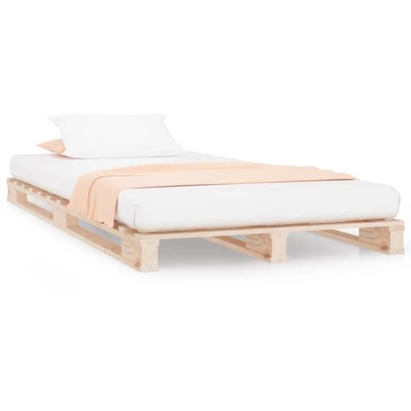 vidaXL Pallbädd 90x190 cm Solid Furu Enkel 821422
