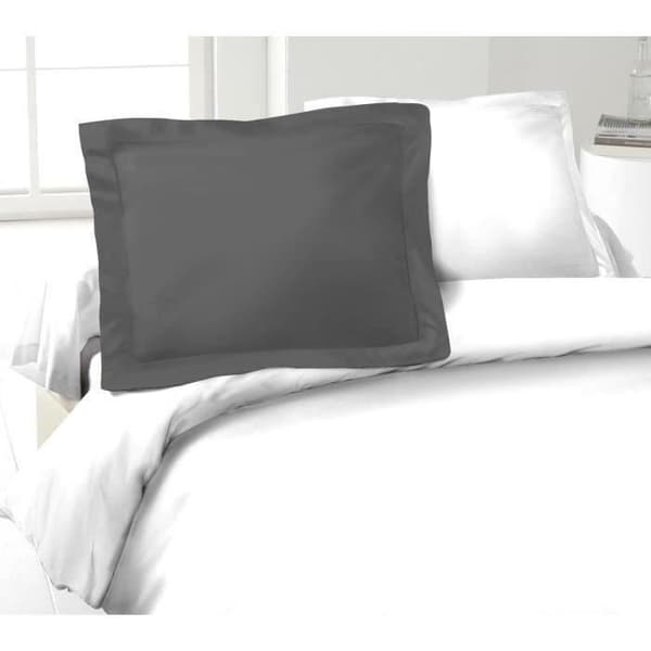 LOVELY HOME Set med 2 Kuddeöverdrag 100% bomull 50x70 cm - Mörkgrå