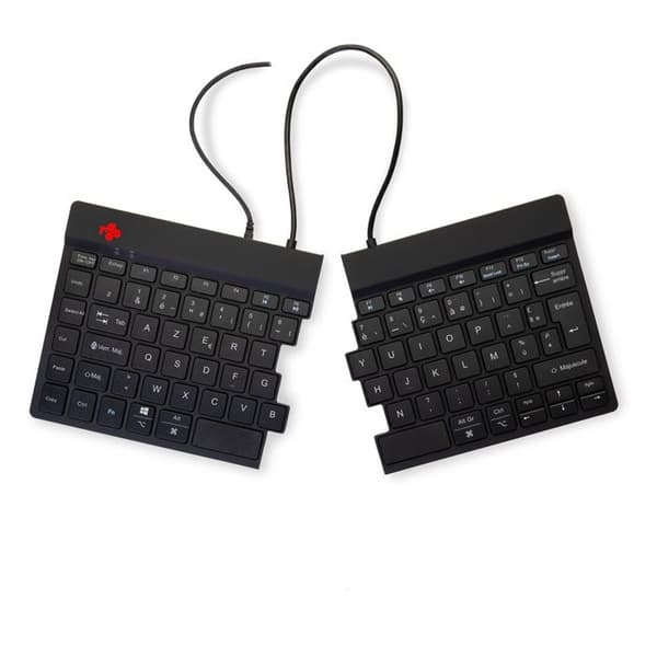 R-Go Split Break (svart, med kabel, AZERTY - FR)