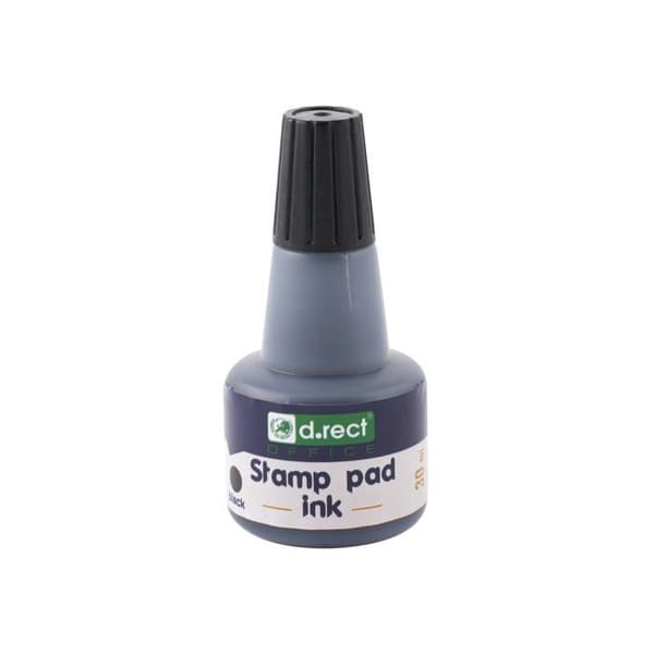 Professionell stämpeldyna - D.RECT - 105301 - Svart - 30 ml - Snabbtorkande