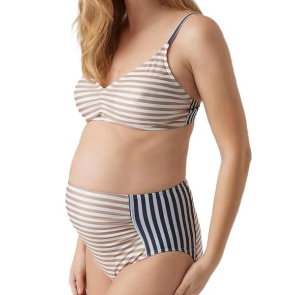 Mamalicious Vega Blå/Brown Graviditetsbikini för kvinnor