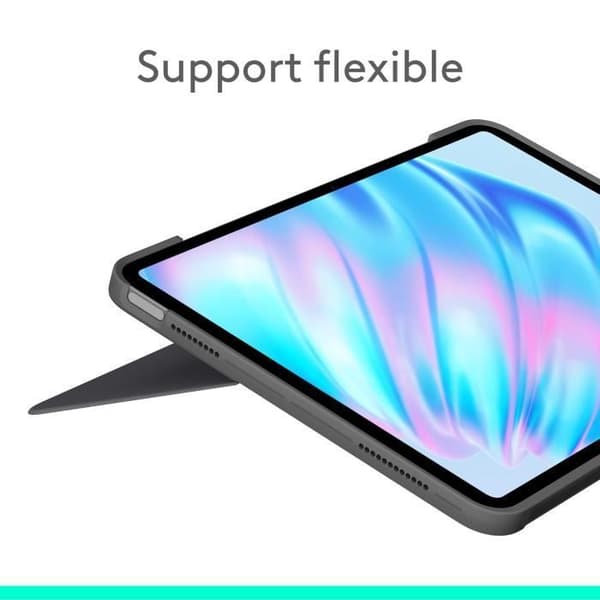 Tangentbordsskydd - Logitech - Combo Touch - För iPad Air 11" (M2, M3 & M4) & iPad Air (5:e generationen) - Grå