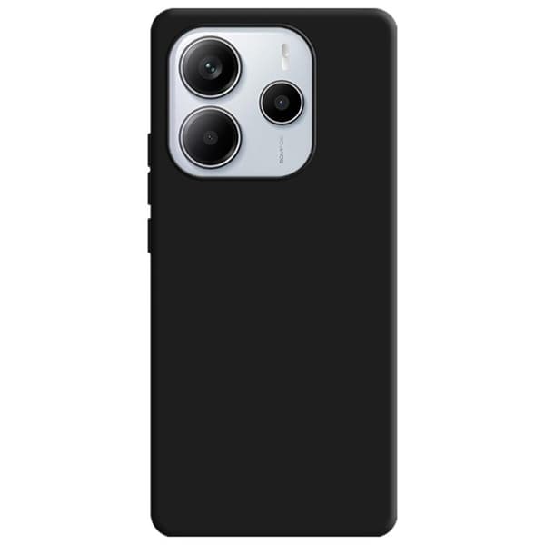 Svart silikonfodral för Xiaomi Redmi Note 14 3MK