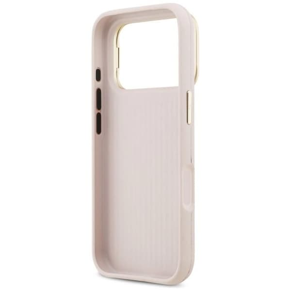 Guess Grained Big 4G Stativkamerafodral för iPhone 17 Pro 6.3" Rosa