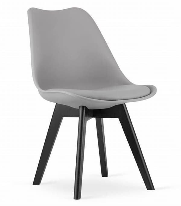 Stol MARK - grå/svarta ben x 3, OSKAR, modern design