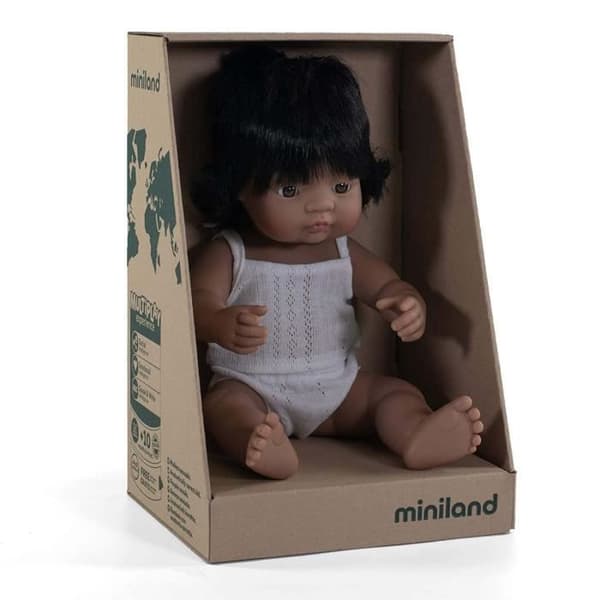 Baby flickdocka - 38 cm - latinamerikansk