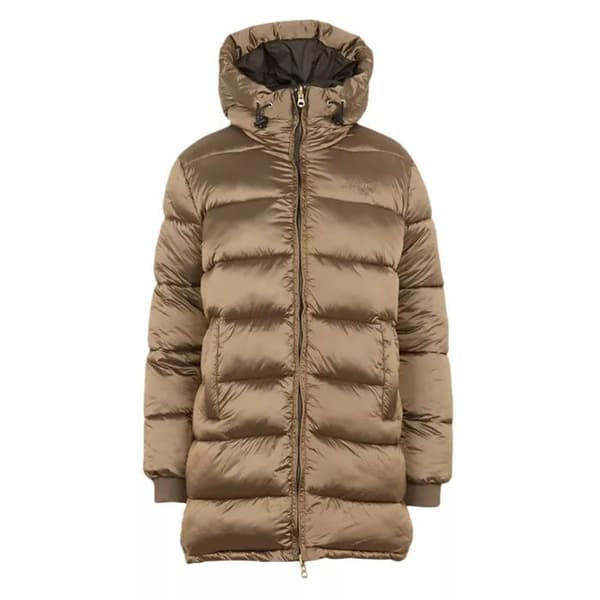 Reversible lång puffjacka med huva för kvinnor Schott RIVERSA2W
