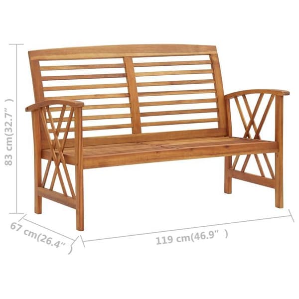 vidaXL Trädgårdsmöbler 2 st Solid akaciaträ 310272