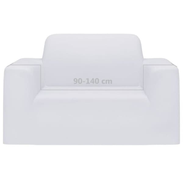 vidaXL Stretch Sofföverdrag Vit Polyester Jersey 332948