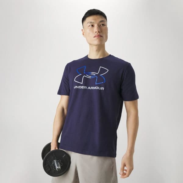 T-SHIRT KORTA ÄRMAR UNDER ARMOUR FOUNDATION MÖRKBLÅ