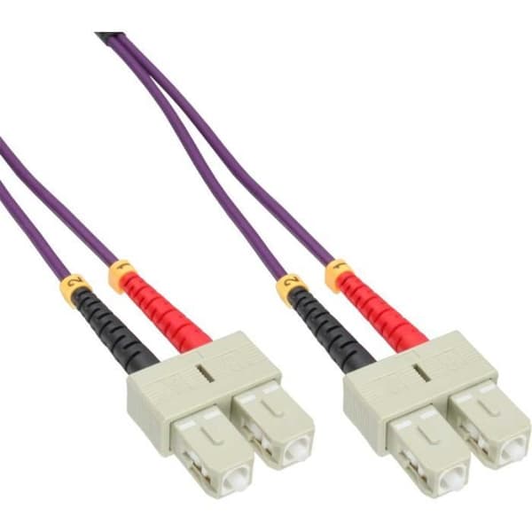 Fiberoptisk kabel Duplex InLine®, SC/SC, 50/125 µm, OM4, 2 m