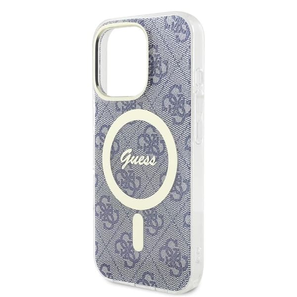 Coque Guess IML 4G MagSafe för iPhone 16 Pro Max - Blå