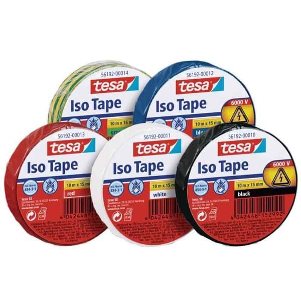 ISO TAPE isoleringstejp - TESA - 15 mm x 10 mm - Vit