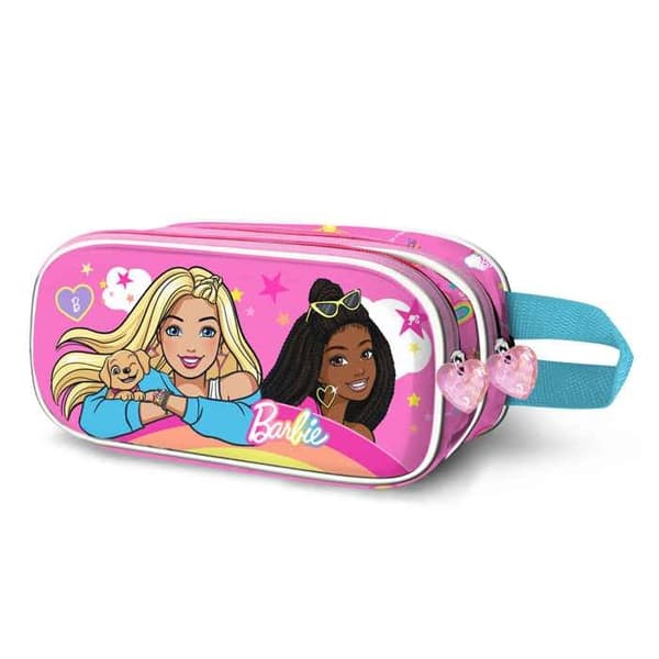 Trousse Double 3D - Barbie Rainbowy - Rosa - One Size