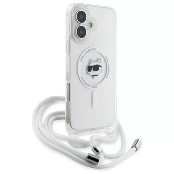 Coque iPhone 16 - Karl Lagerfeld - Choupette - Transparent - MagSafe - Hård