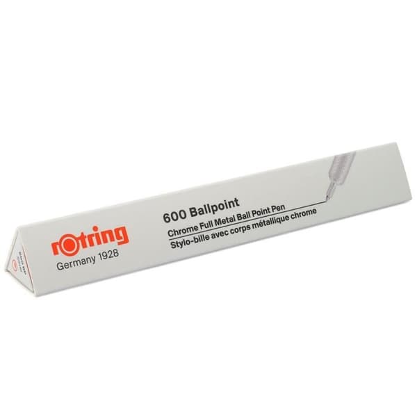 Stylo boll - rOtring - 600 - Medelspets - Blått bläck - Påfyllbar