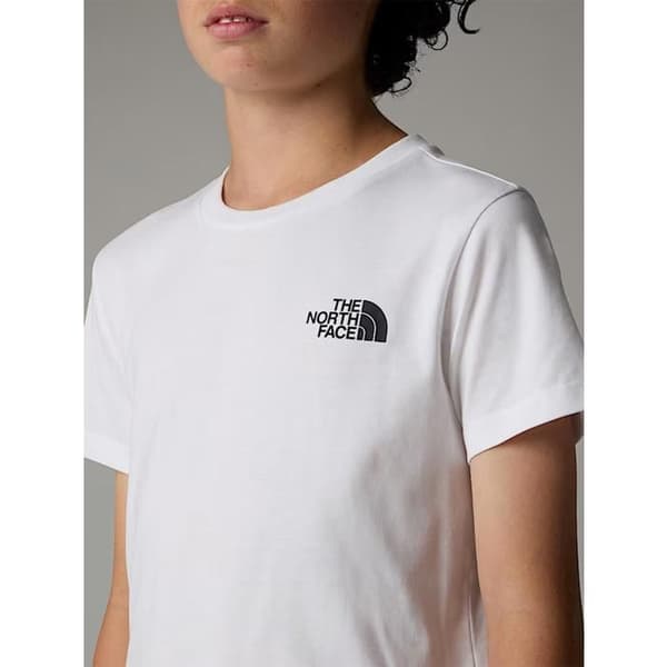 T-shirt - THE NORTH FACE - Simple Dome - Barn - Vit - 60% bomull/40% polyester