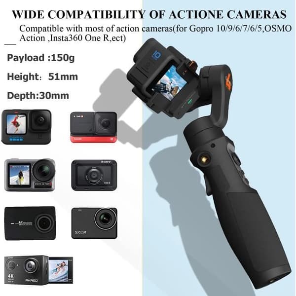 Stabilizer Cardan iSteady Pro 4 för Actionkameror GoPro/DJI Osmo Action