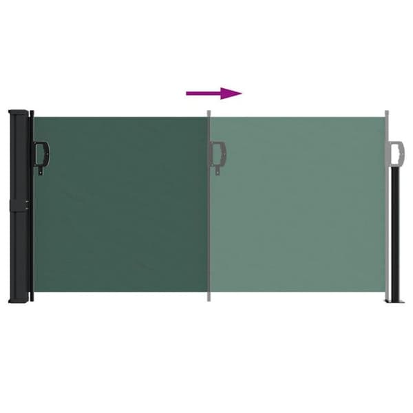 Sidovindskydd - VIDAXL - 100x300 cm - Mörkgrön - 100% polyester - Manuell