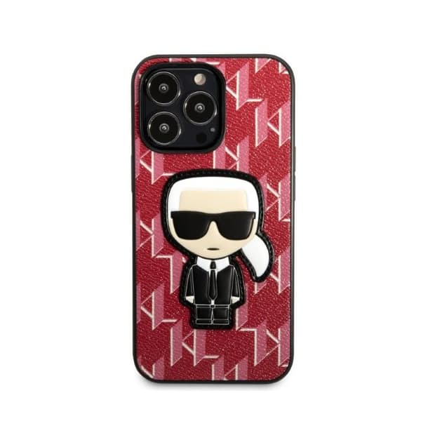 iPhone 13 Pro Max-fodral Karl Lagerfeld Monogram Ikonik Röd