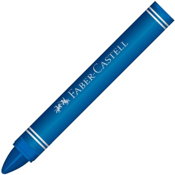 FABER-CASTELL Etui med 12 triangulära kritor - Blandade färger