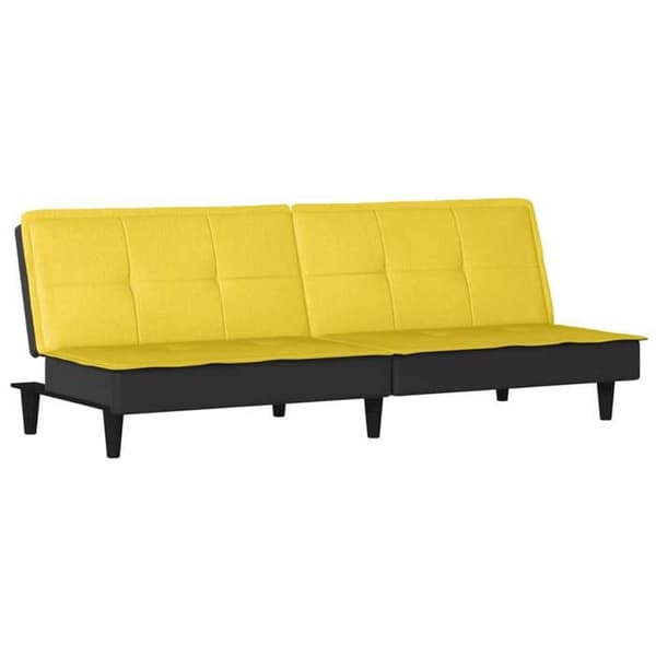 vidaXL Ljusgul sängsoffa tyg 351917