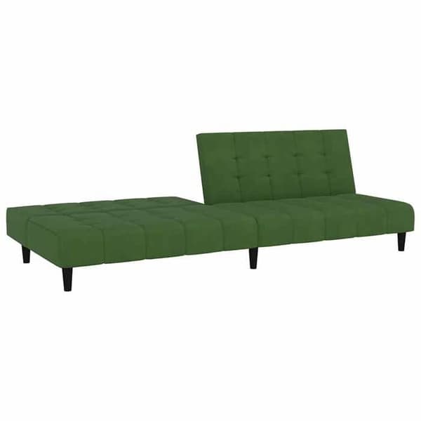 vidaXL 2-sits bäddsoffa Mörkgrön sammet 375765