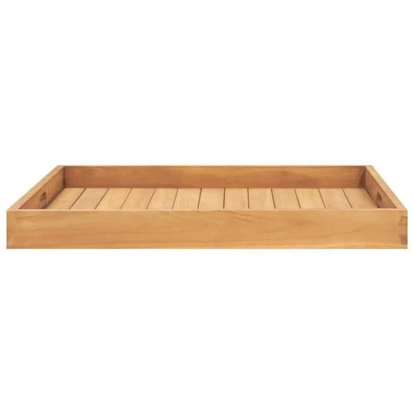 vidaXL Serveringsbricka 70x70 cm Massiv teak