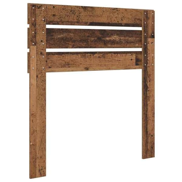 Sänggavel - VIDAXL - Åldrat trä - 75 cm - Brun - Ingenjörsträ