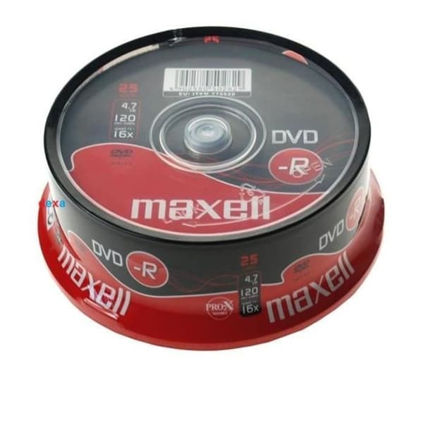 Maxell - DVD-R 16x 4,7 GB (25) - Spindel