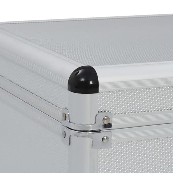 vidaXL Förvaringsboxar 2 st Silver Aluminium