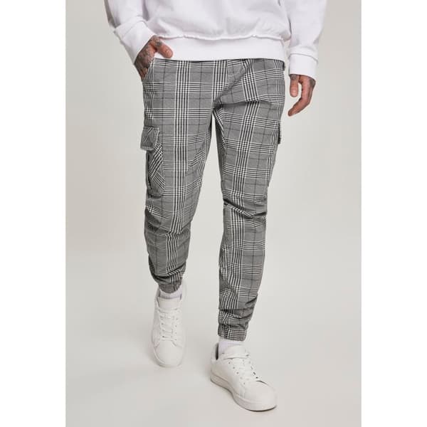 Cargo Byxor - URBAN CLASSICS - Rutig - Grå - Man - Standardstorlek