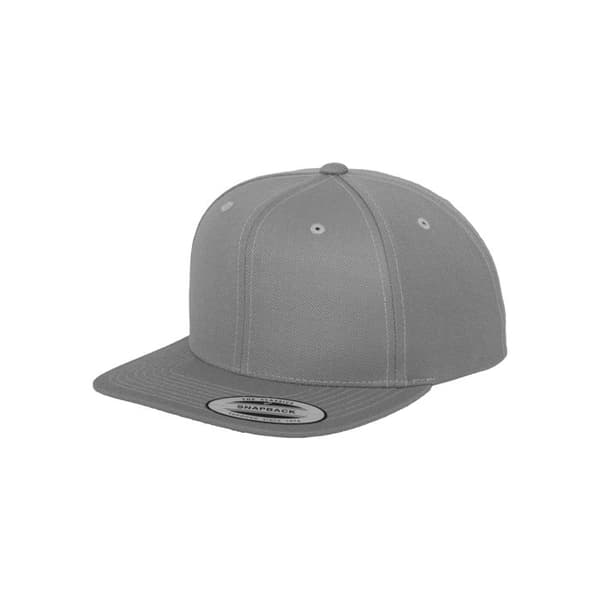 Snapback Cap - Flexfit - Classic 6-Panel - Silver - Grå - One Size