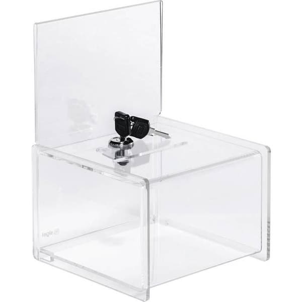 Förvaringslåda - SIGEL - VA151 - Transparent akryl - Lås med springa - 15x15x21.2 cm