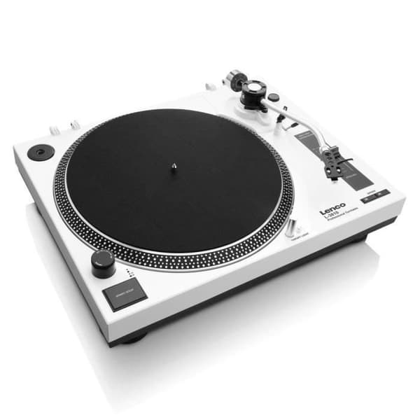 Lenco L-3810WH - Direktdriven skivspelare med USB/PC-encoding - Vit